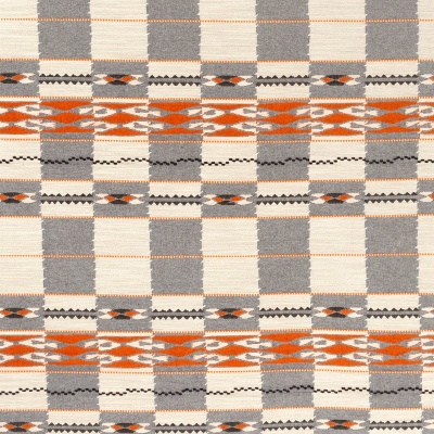 Kit Kemp Chubby Check Fabric in Grey